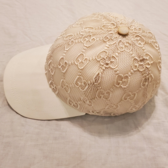 Auth Gucci Lace Embroidered Baseball Hat Size L - Picture 8 of 16